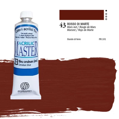 Akrylová farba Ferrario Master, 60 ml - 43, mars red