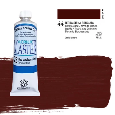 Akrylová farba Ferrario Master, 60 ml - 44, burnt sienna