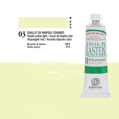 Olejová farba Ferrario Master, 60 ml - 03, naples yellow light