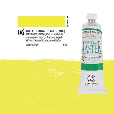 Olejová farba Ferrario Master, 60 ml - 06, cadmium yellow pale