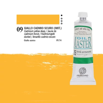 Olejová farba Ferrario Master, 60 ml - 09,cadmium yellow deep