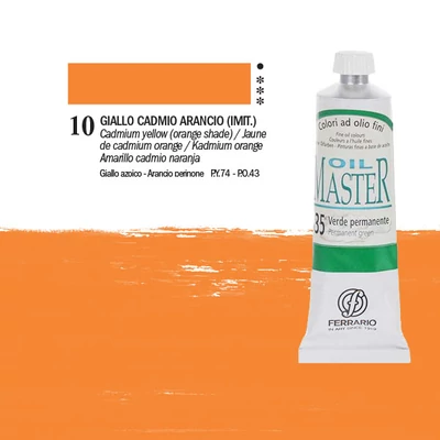 Olejová farba Ferrario Master, 60 ml - 10, cadmium yellow/orange shade