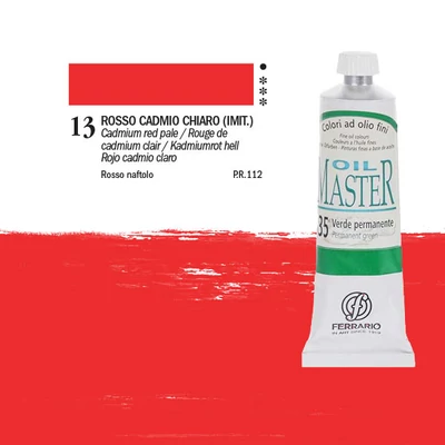 Olejová farba Ferrario Master, 60 ml - 13, cadmium red pale
