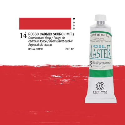 Olejová farba Ferrario Master, 60 ml - 14, cadmium red deep