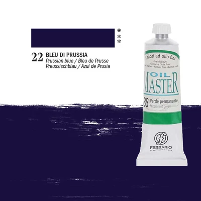 Olejová farba Ferrario Master, 60 ml - 22, prussian blue