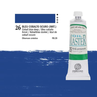 Olejová farba Ferrario Master, 60 ml - 26, cobalt blue deep