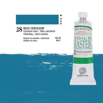 Olejová farba Ferrario Master, 60 ml - 28, cerulean blue