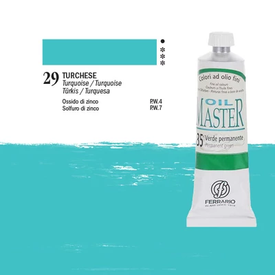 Olejová farba Ferrario Master, 60 ml - 29, turquoise