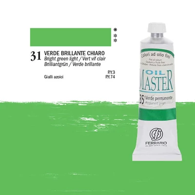 Olejová farba Ferrario Master, 60 ml - 31, bright green light