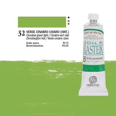 Olejová farba Ferrario Master, 60 ml - 32, cinnaber green light
