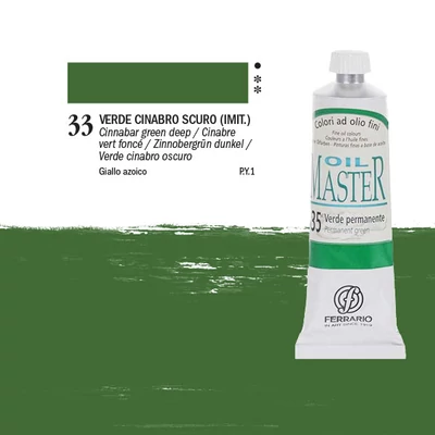Olejová farba Ferrario Master, 60 ml - 33, cinnaber green deep