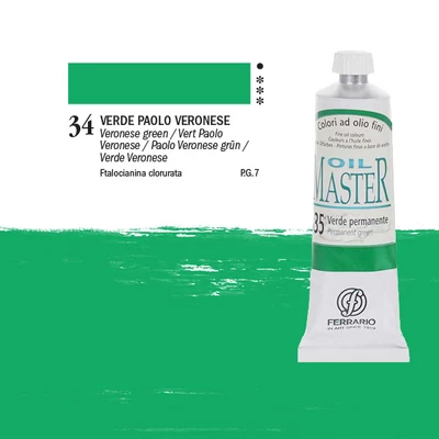 Olejová farba Ferrario Master, 60 ml - 34, veronese green