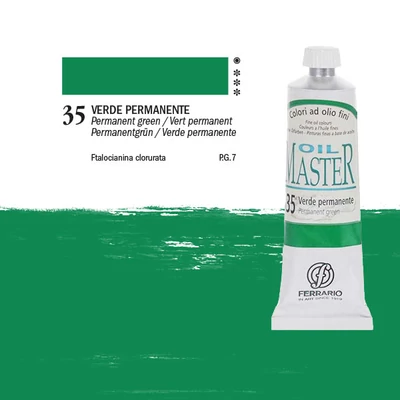 Olejová farba Ferrario Master, 60 ml - 35, permanent green