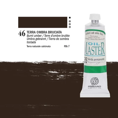 Olejová farba Ferrario Master, 60 ml - 46, burnt umber