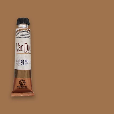 Olejová farba Ferrario Van Dyck, 20 ml - 24, gold ochre
