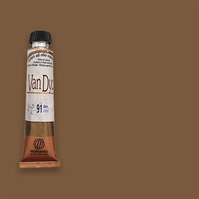 Olejová farba Ferrario Van Dyck, 20 ml - 26, raw sienna