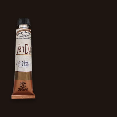 Olejová farba Ferrario Van Dyck, 20 ml - 77, burnt umber