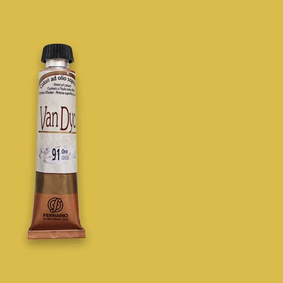 Olejová farba Ferrario Van Dyck, 20 ml - 91, gold