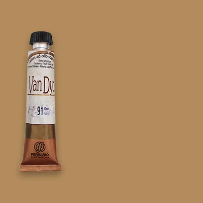 Olejová farba Ferrario Van Dyck, 20 ml - 93, ancient gold