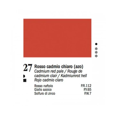 Olejová farba Ferrario Van Dyck, 20 ml - 27, cadmium red light
