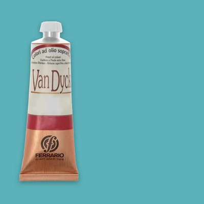 Olejová farba Ferrario Van Dyck, 60 ml - 80, turquoise blue