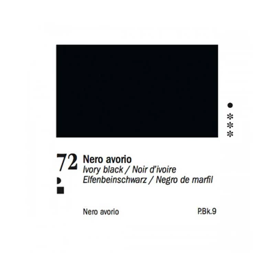 Olejová farba Ferrario Van Dyck, 20 ml - 72, ivory black