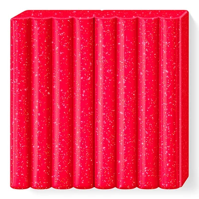 Modelovacia hmota do rúry FIMO Kids, 42 g - gliterovo červená (8030-212)