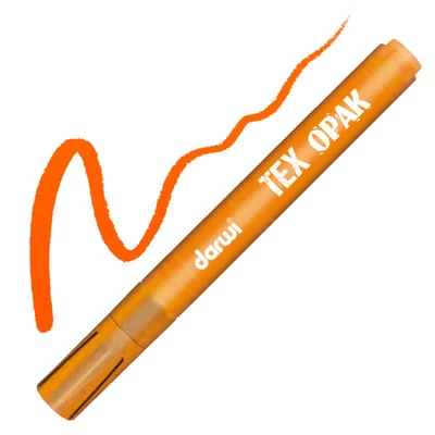 Nepriehľadná fixka na tmavé textílie Darwi Tex Opak - oranžová