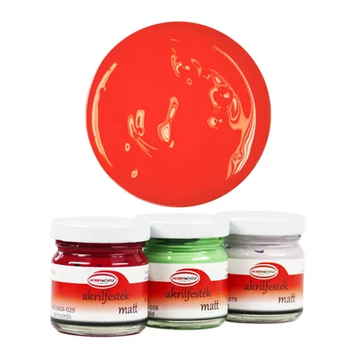 Akrylová farba pre hobby umelcov, 40 ml - matná, 005, rumelková červená