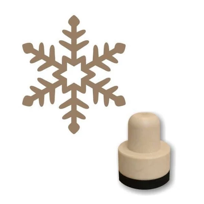Pečiatka, okrúhla, 3 cm - Foam razítko- Snehová vločka 2