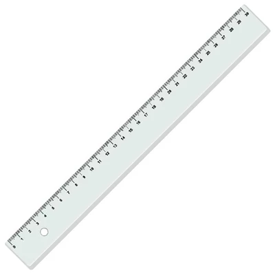 ICO plastové pravítko, priehľadné, 30 cm