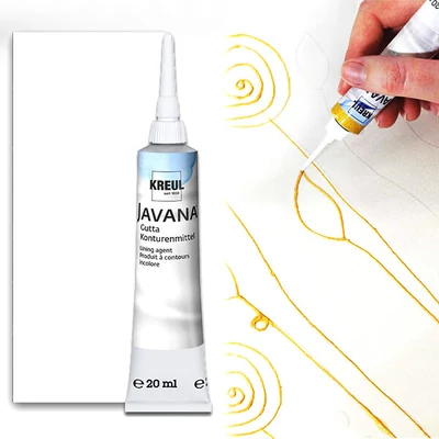 Kontúra na hodváb Javana, gutta, 20 ml - bezfarebná