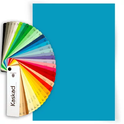 Farebný fotokopírovací papier Kaskad, A/4, 80 g, 10 ks - 77, vodná modrá, Peacock blue