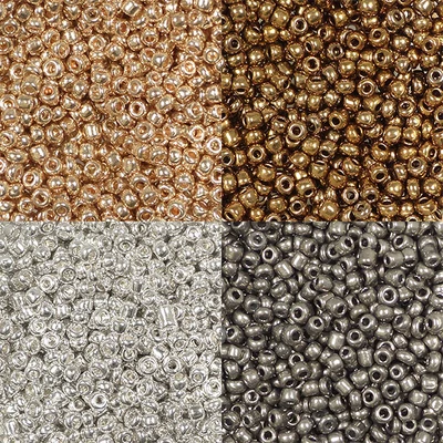Koráliky, kovové, 2 mm - v rôznych farbách