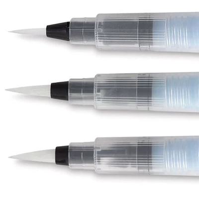 Štetec s nádržkou na vodu Sakura Koi, 4 ml - guľatý, L