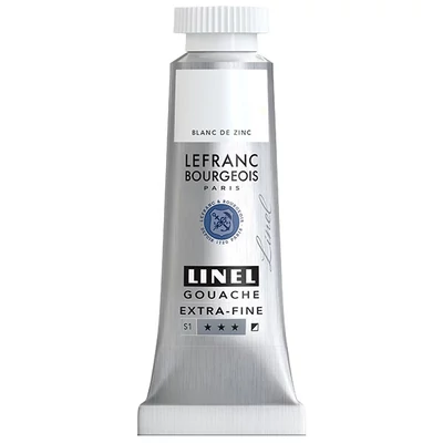 Gvašová farba L&B Linel extra fine, 14 ml - 009, zinc white