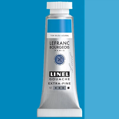 Gvašová farba L&amp;B Linel extra fine, 14 ml - 047, azure blue hue