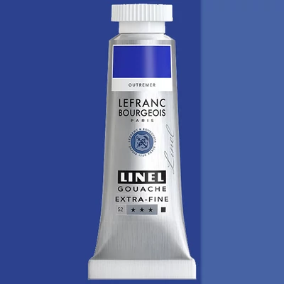 Gvašová farba L&B Linel extra fine, 14 ml - 054, ultramarine