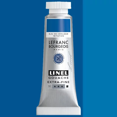 Gvašová farba L&B Linel extra fine, 14 ml - 065, cerulen blue imitation