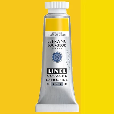 Gvašová farba L&B Linel extra fine, 14 ml - 159, cadmium yellow medium