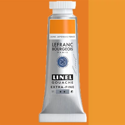 Gvašová farba L&amp;B Linel extra fine, 14 ml - 184, japanese yellow deep
