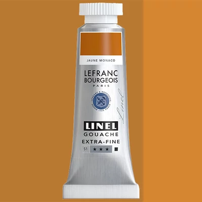 Gvašová farba L&B Linel extra fine, 14 ml - 188, monaco yellow