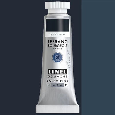 Gvašová farba L&B Linel extra fine, 14 ml - 261, payne's gray