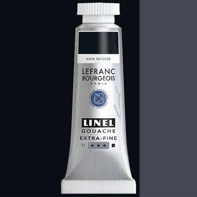 Gvašová farba L&B Linel extra fine, 14 ml - 268, deep black