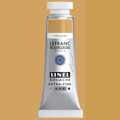 Gvašová farba L&B Linel extra fine, 14 ml - 302, yellow ochre