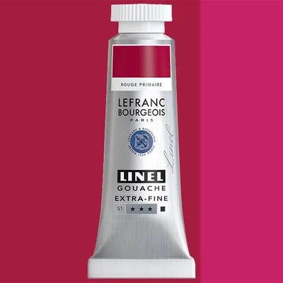 Gvašová farba L&B Linel extra fine, 14 ml - 437, primary red