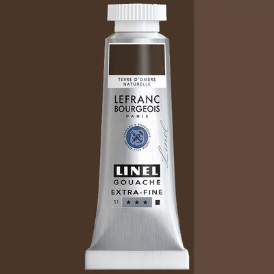 Gvašová farba L&B Linel extra fine, 14 ml - 478, raw umber