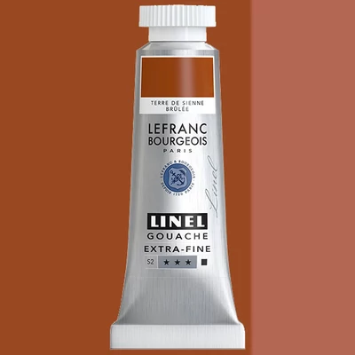 Gvašová farba L&B Linel extra fine, 14 ml- 481, burnt sienna