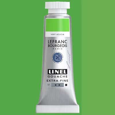 Gvašová farba L&B Linel extra fine, 14 ml - 502, acacia green