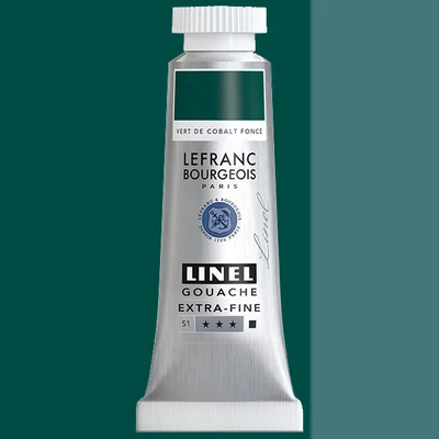 Gvašová farba L&B Linel extra fine, 14 ml - 522, cobalt green deep